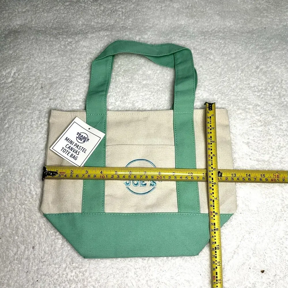 Limited Edition 2026 Trader Joe’s Pastel Green Mini Tote Rare Collection NWT - Picture 2 of 2